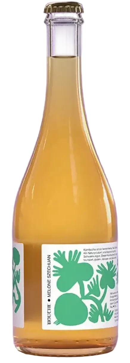 Fles Bouche Melon Szechuan kombucha met meloen en szechuanpeper, alcoholvrij 0%